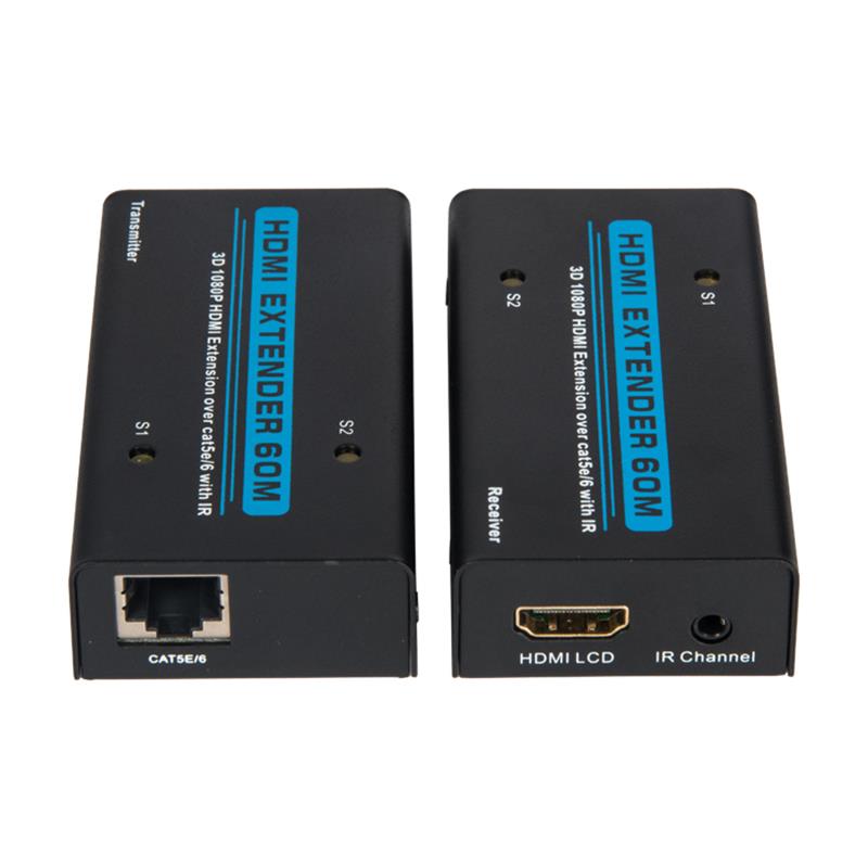 V1.3 HDMI Extender 60m sopra cavo Single cat5e/6 con supporto IR Full HD 1080P