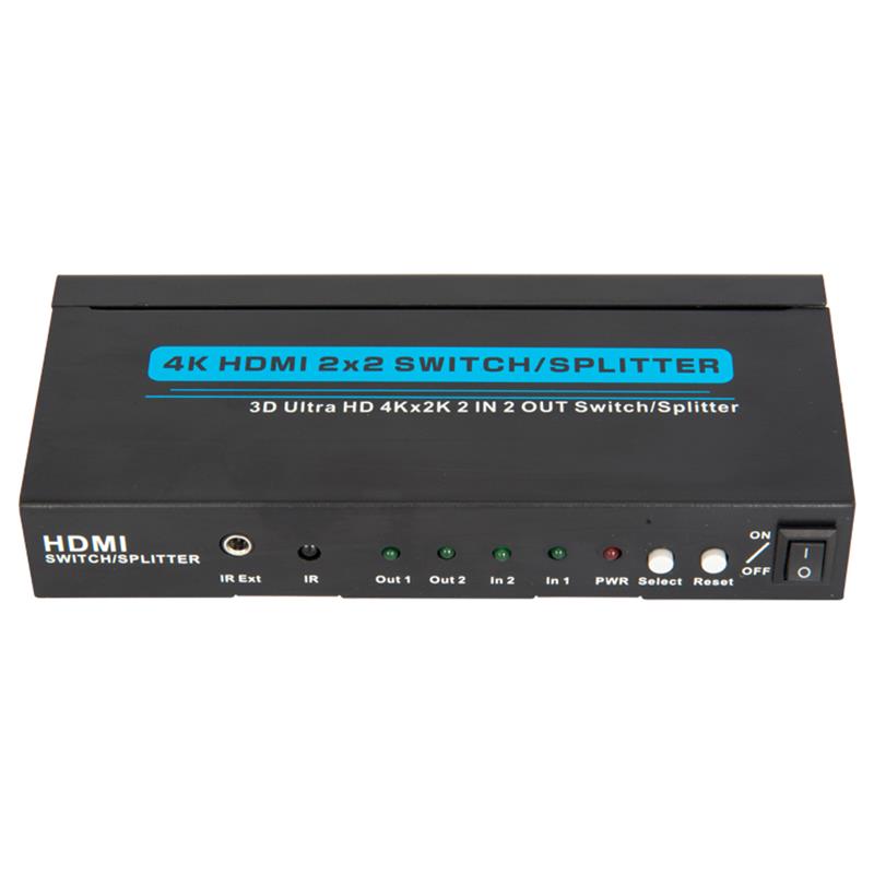 Supporto switcher \/ splitter HDMI 2x2 4K \/ 30Hz 3D Ultra HD 4Kx2K \/ 30Hz