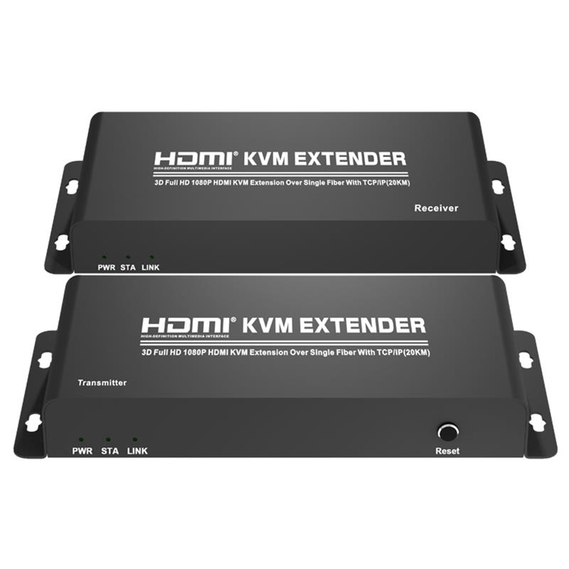 Extender HDMI KVM su singola fibra con TCP \/ IP (20KM) Supporto Full HD 1080P