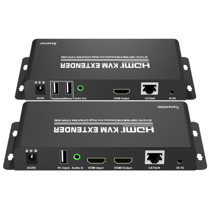 Extender HDMI KVM 150m su CAT5e \/ 6 singolo con supporto TCP \/ IP Full HD 1080P