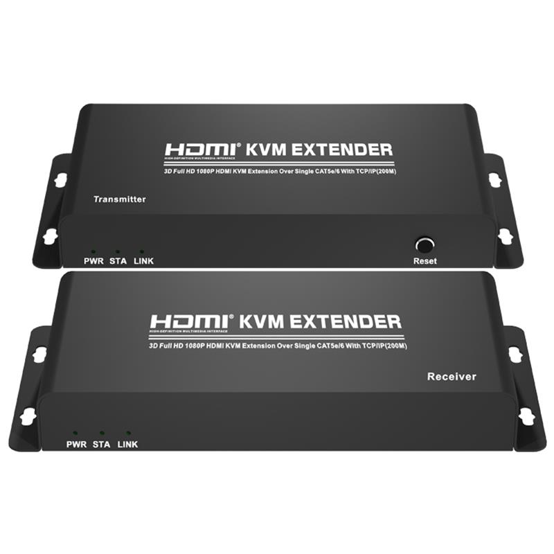 Extender HDMI KVM 200m su CAT5e \/ 6 singolo con supporto TCP \/ IP Full HD 1080P