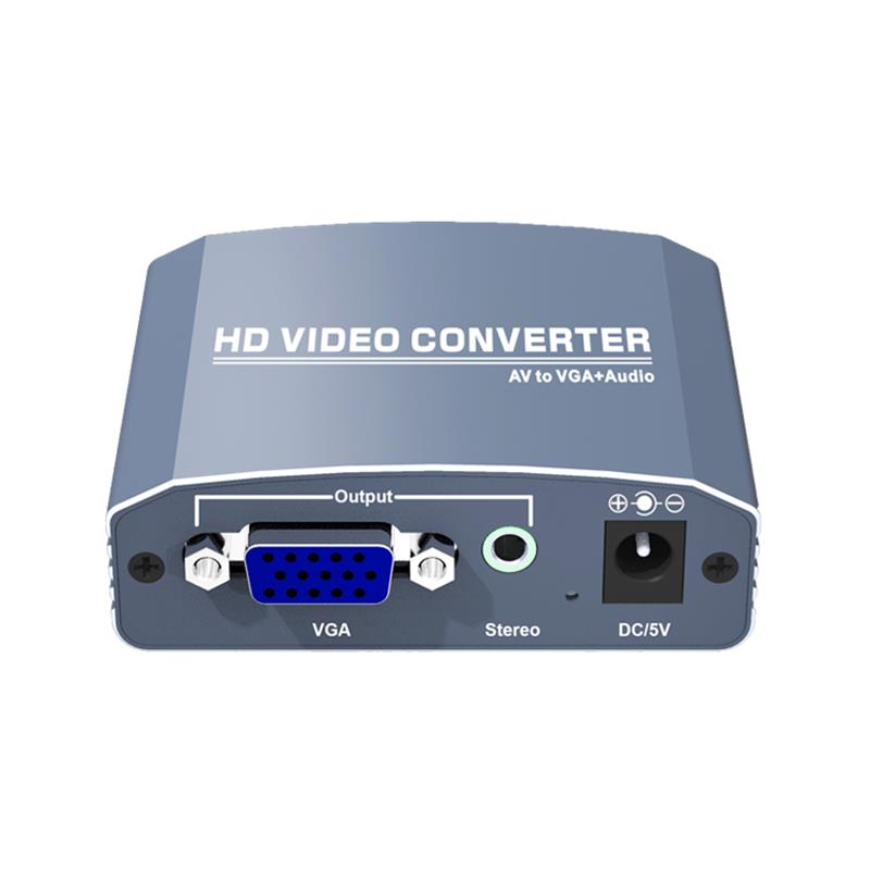 Convertitore da A \/ V a VGA + Stereo Up Scaler 720P \/ 1080P